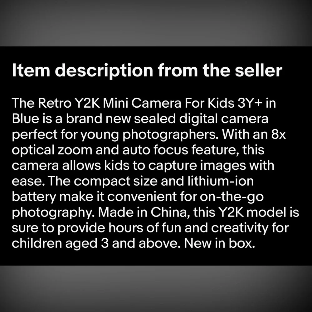 2PCS Retro Y2K Mini Camera With USB Charging Cable
